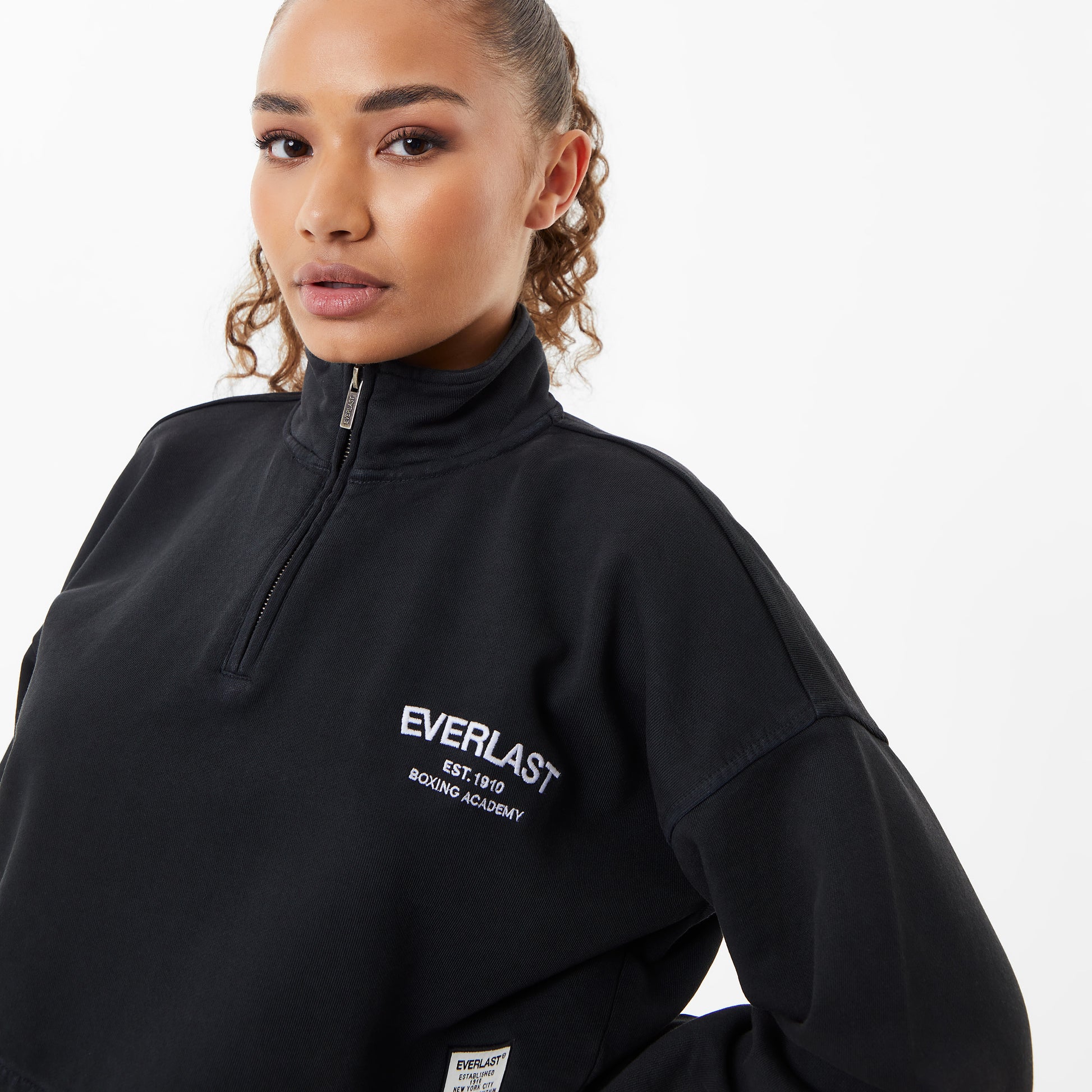 Women's Boxing Academy Crop Zip Up Sweater - Everlast